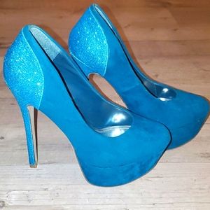 Teal Platform Heels (used)